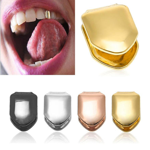 Comfort Custom 14k Gold Plated Small Single Tooth Cap Grillz Hip Hop Teeth Grill